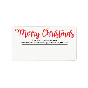 Joyeux Noël personnalisé Étiquettes de messagerie