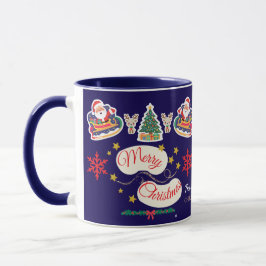 Joyeux Noël personnalisé Père Noël Sleigh Mug