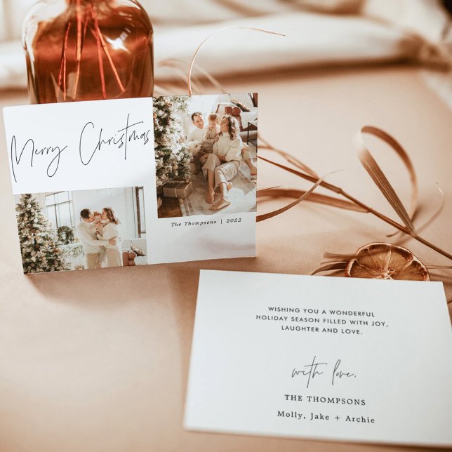 Joyeux Noël Photo Carte de vacances, Boho Modern (Créateur téléchargé)