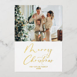 Joyeux Noël Photo Gold Foil Carte de Noël