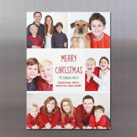 Joyeux Noël Photo moderne Collage Magnet Card