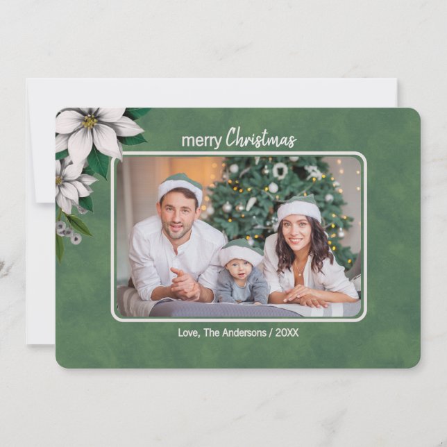 Joyeux Noël Photo personnalisée Carte de vacances (Devant)