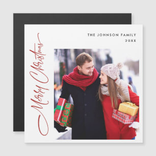 Joyeux Noël PHOTO Vacances Carte magnétique