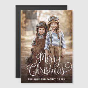 Joyeux Noël PHOTO Vacances Carte magnétique