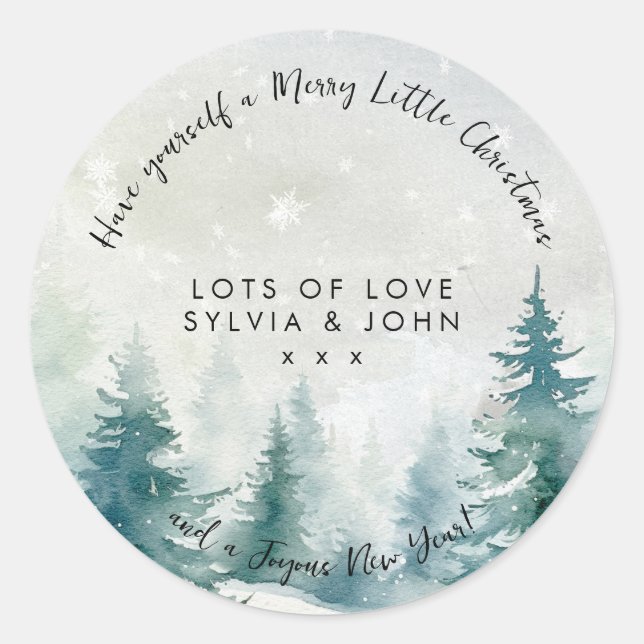 Joyeux Noël pinède stickers vacances (Devant)