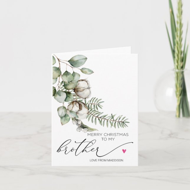 Joyeux Noël Pour Frère De La Carte Soeur (Devant)