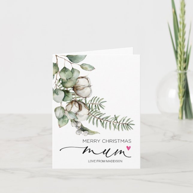 Joyeux Noël Pour Maman Mère De La Carte Fille (Devant)