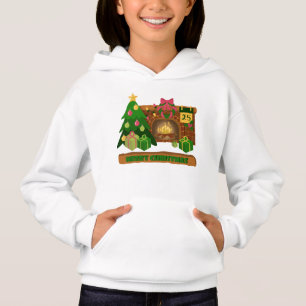 Joyeux Noël près de la cheminée bonfire xmas arbre