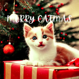 Joyeux Noël Purrffect Carte de Noël