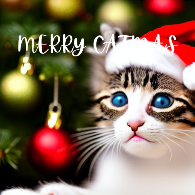 Joyeux Noël Purrffect Carte de Noël (Créateur téléchargé)
