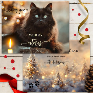 Joyeux Noël Purrffffect Nouvel An Carte Chat