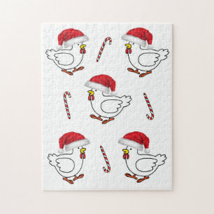 Joyeux Noël Puzzle Poulets de Noël