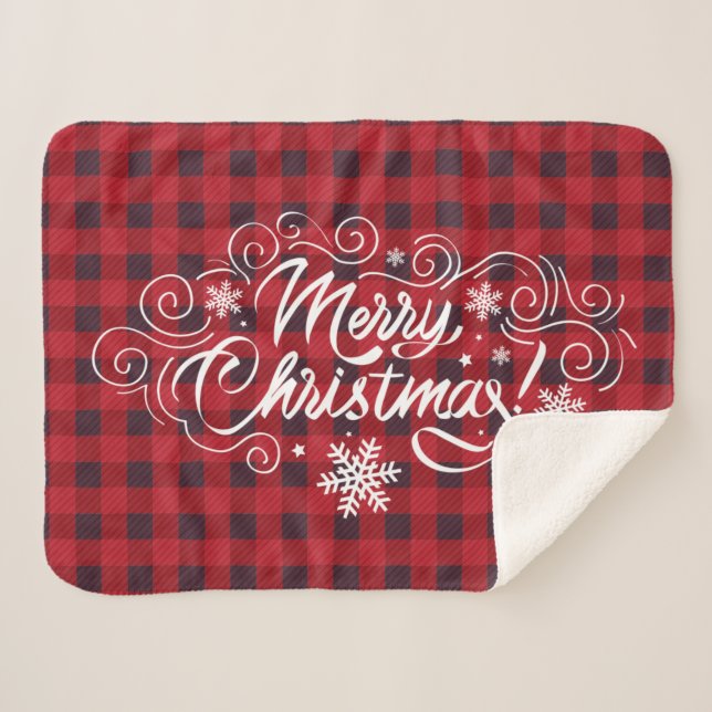 Joyeux Noël Red Buffalo Plaid (Devant (Horizontal))