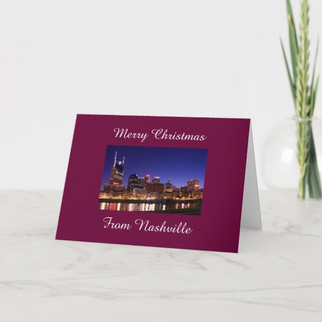 Joyeux Noël religieux de carte de Nashville (Devant)