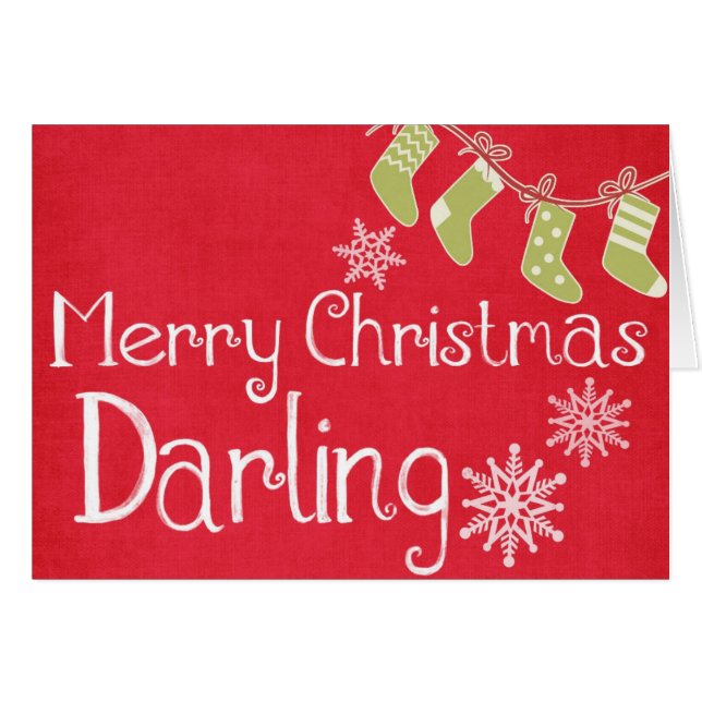 Joyeux Noël Rouge Chaussettes vertes (Devant horizontal)