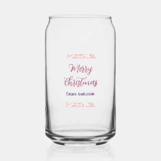 joyeux noël rouge rose paillettes lignes nom rétro