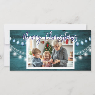 Joyeux Noël Rustique Bois Photos Carte de vacances