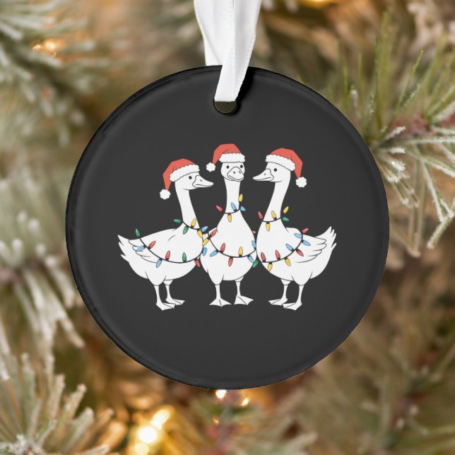 Joyeux Noël Santa Hat Canards Fêtes Canard de Noël (Arbre)