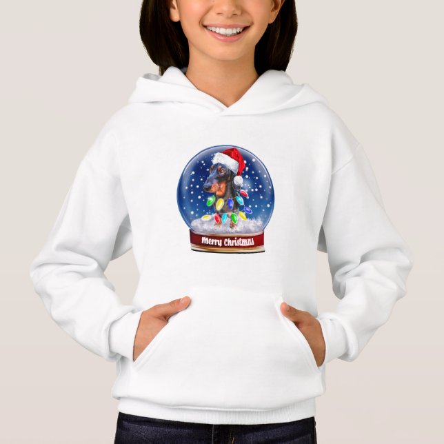 Joyeux Noël Saucisse Chien Globe des neiges (Devant)