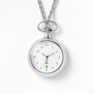 Joyeux Noël Silver Collier Montre