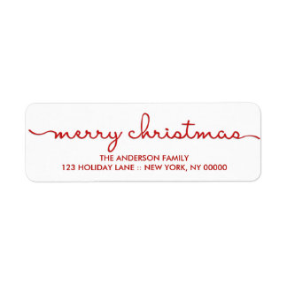 Joyeux Noël simple main Lettré Étiquette de script