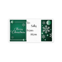 Joyeux Noël Snowflake étiquette cadeau