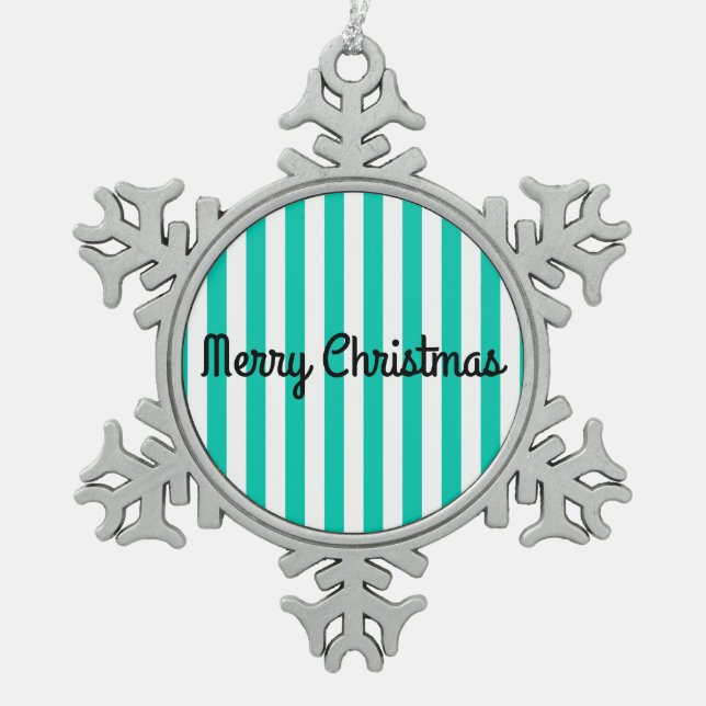 Joyeux Noël Snowflake Ornement encadré (Devant)