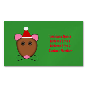 Joyeux Noël Souris Cartes de visite personnalisés