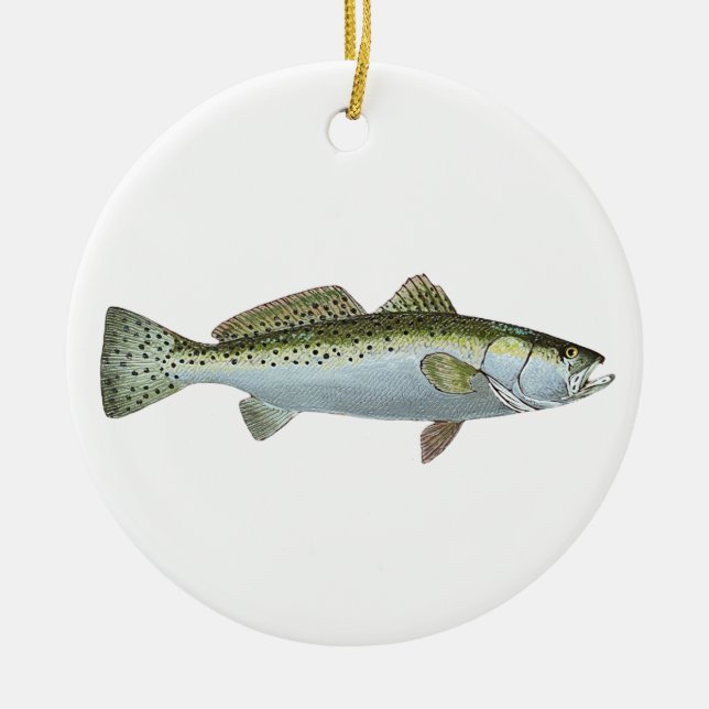 Joyeux Noël ~Speckled Truite de mer~ Ornement (Devant)