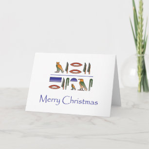 Joyeux Noël sur la carte égyptienne des hiéroglyph