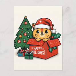 Joyeux Noël Surprise : Chat de Noël dans une carte