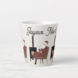 Joyeux Noël Tasse Latte Père Noël Cocooning