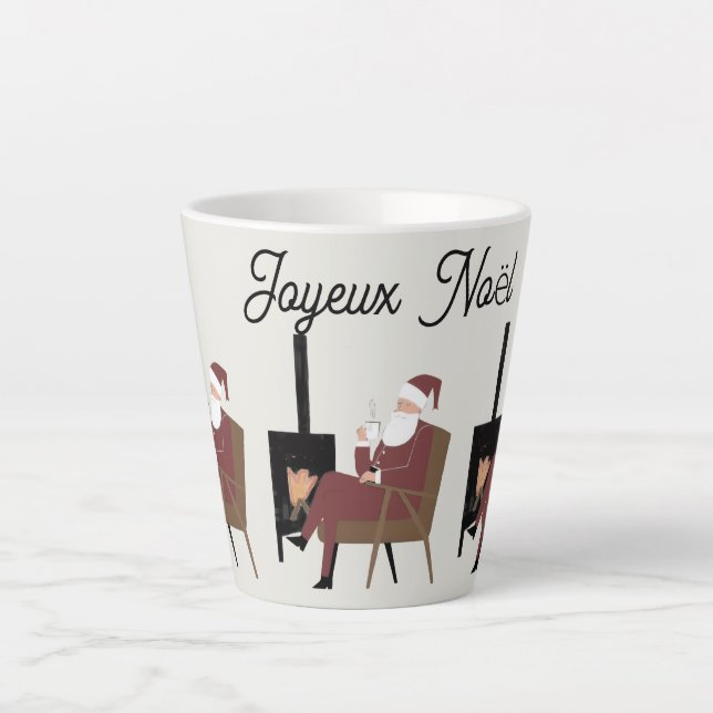 Joyeux Noël Tasse Latte Père Noël Cocooning (Vorderseite)
