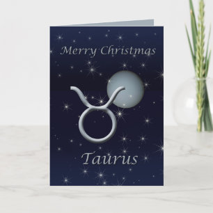 Joyeux Noël Taurus Venus Carte de voeux