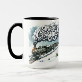 Joyeux Noël Train Coffee Mug Cup