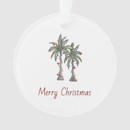 Joyeux Noël Tropical Palm Trees Beach
