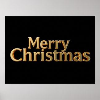 Joyeux Noël Typographie Luxueuse Affiche Papier H1