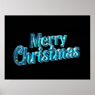 Joyeux Noël Typographie Luxueuse Affiche Papier H2