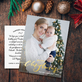 Joyeux Noël Une Photo de Vacances Verticale en Or