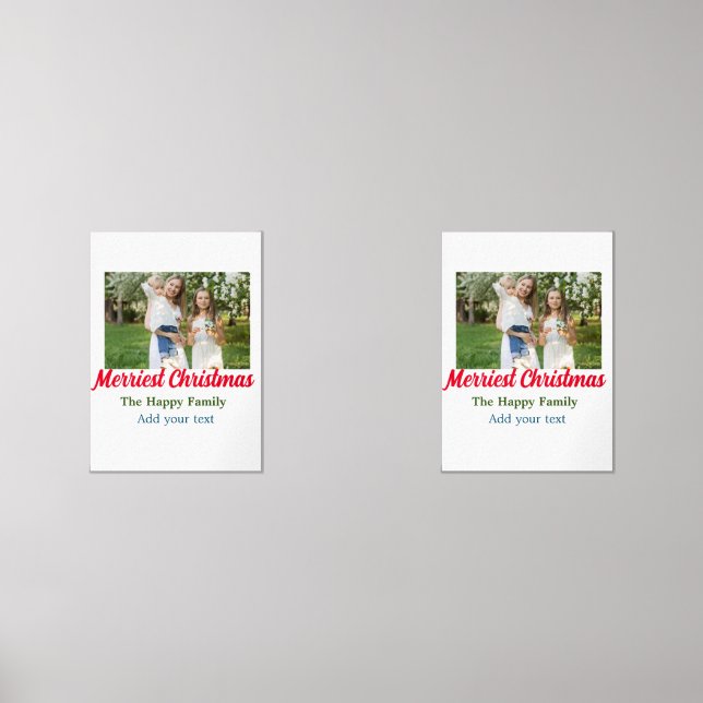 Joyeux Noël vacances ajouter nom de famille (Recto)