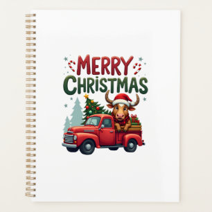 Joyeux Noël Vache des Highlands Écossais Noël Ferm