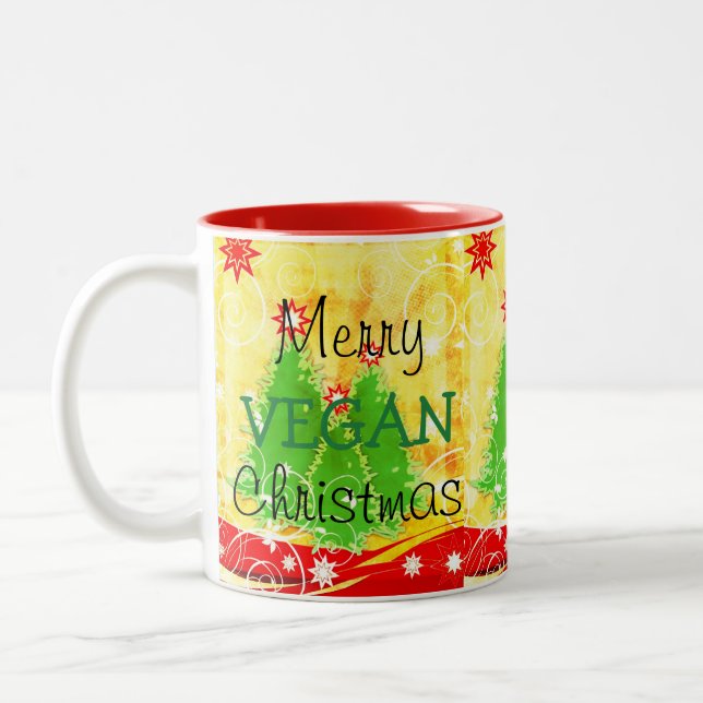 Joyeux Noël végétalien, tasse de Noël pour le (Gauche)