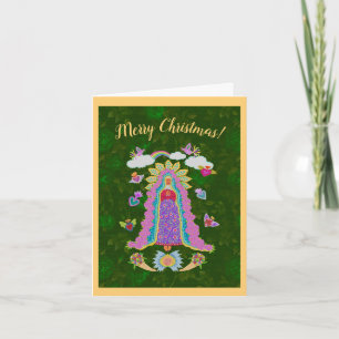 Joyeux Noël Vierge Marie Carte de note pliée