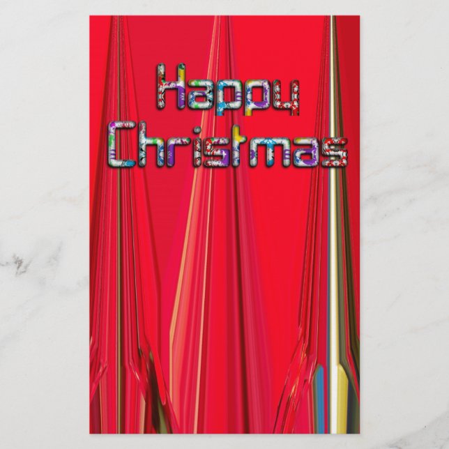 Joyeux Noël Vintage belle papeterie rouge (Devant)