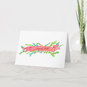 Joyeux Noël, Weihnachtsbanner in Aquarellfarben Feiertagskarte