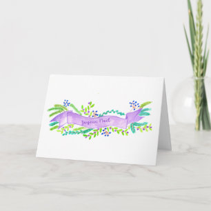 Joyeux Noël, Weihnachtsbanner in Aquarellfarben Feiertagskarte