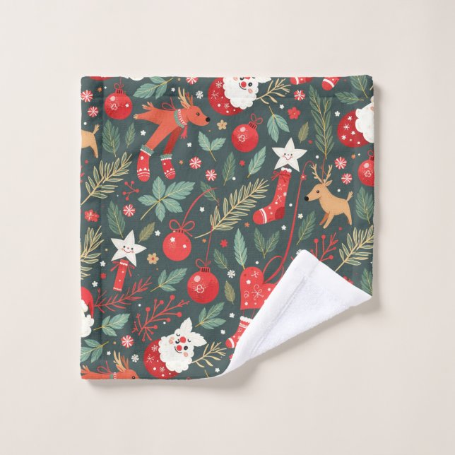 Joyeux Noël Whimsy (Gant de toilette)