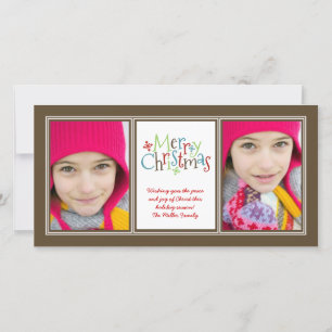 Joyeux Noël Whimsy Photo Duo Carte de voeux