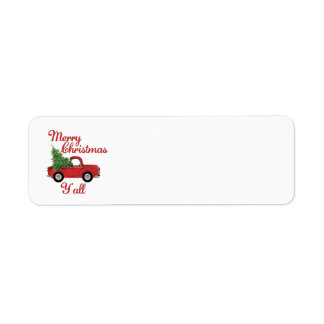 Joyeux Noël Y'all Étiquettes de adresse
