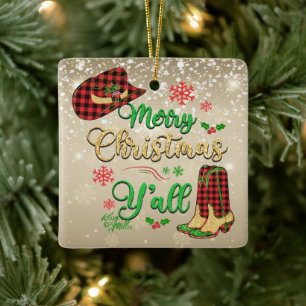 Joyeux Noël Y'all Noël Ornement